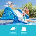 Intex Kool Splash Inflatable Water Slide Swimming Pool Play Center with Built in Sprayers for Kids and Adults, Ages 6 and Up, Blue - image 14