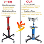1660 Pounds Hydraulic Car Transmission Jack Vertical Lift with 360° Swivel Wheel Pedal ,Blue,33"-70"(0.75Ton) - image 5