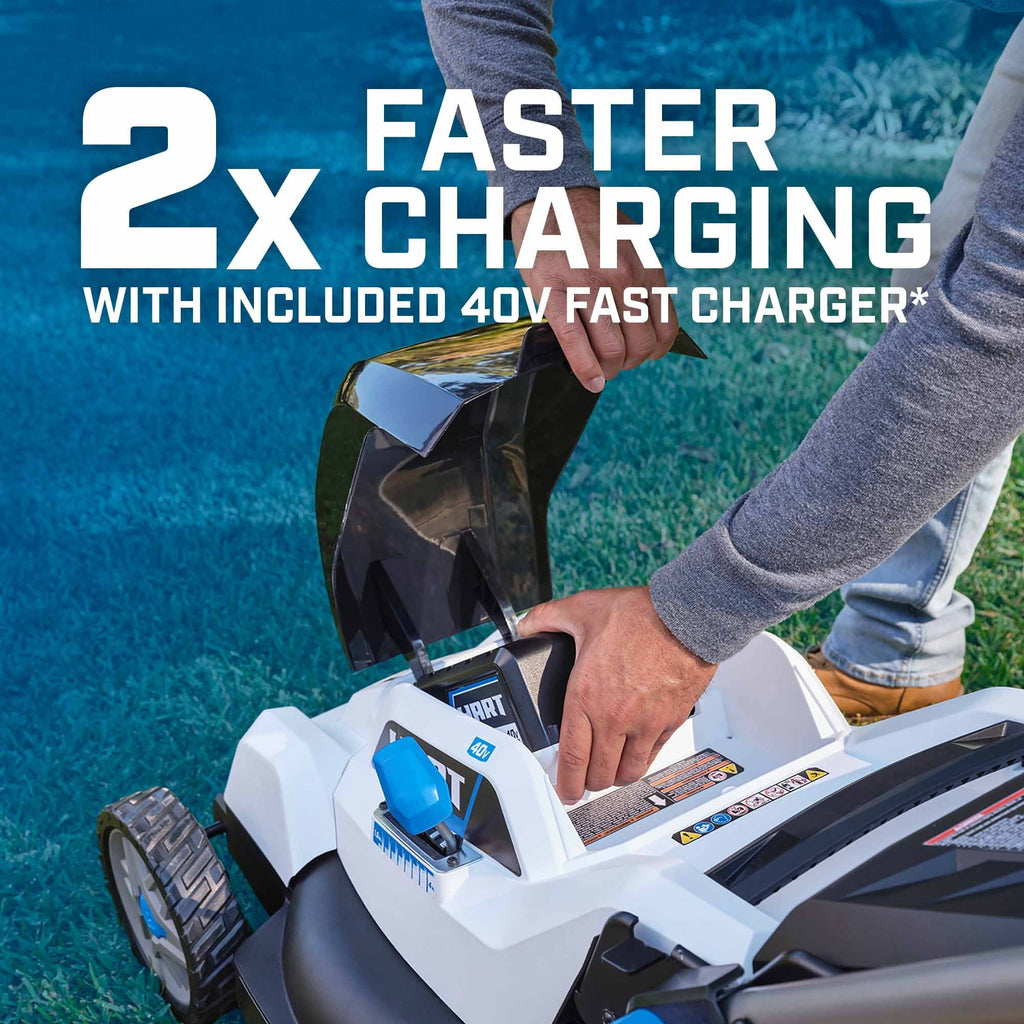 Restored Premium HART 40-Volt Cordless 20-Inch Push Mower (1) 6.0 Ah Lithium Ion Battery (Refurbished) - image 4