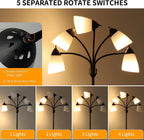 DINGLILIGHTING Floor Lamp Tall for Room: Flexible Gooseneck Floor Lamps Standing for Bedroom Home Office - Modern Floor Lights 5 - Light - image 3