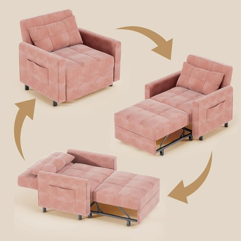 Sofa Bed Chair 3 in 1 Convertible Pullout Single Sleeper Chair Bed Spacious Multifunctional Sofa - image 43