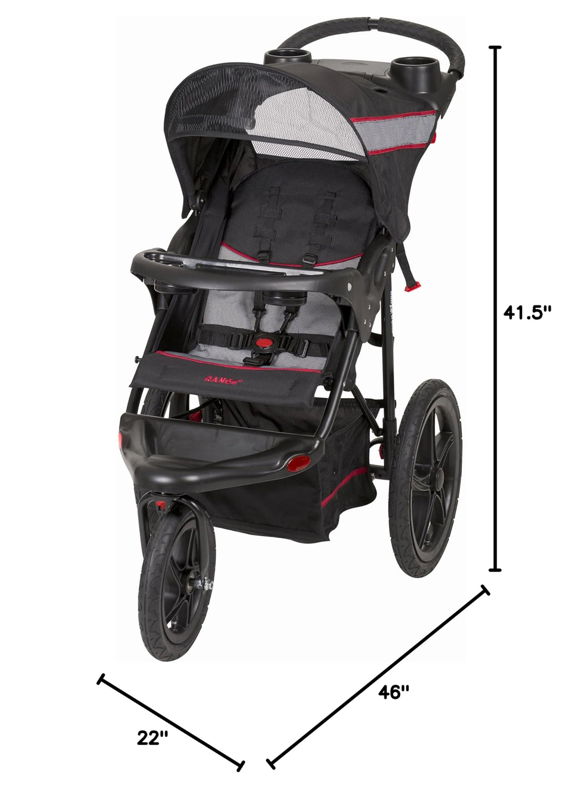 Baby Trend Range Jogger Stroller, Millennium - image 2