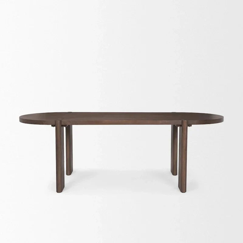 Sohan Dark Elm Oval Dining Table - Dimensions: 91.0L x 38.0W x 30.0H - image 2