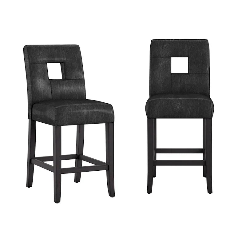Brda Keyhole Counter Height High Back Stools - Set of 2 - image 12
