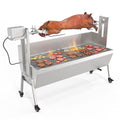 RovSun 46 Electric Rotisserie Grill 176 lbs Capacity 25w Pig Lamb Spit Roaster Rotisserie w/Lockable Wheels Wind Baffle with Adjustable Height - image 1