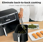 Ninja Foodi 10QT 6-in-1 DualZone Smart XL Air Fryer, 2 Independent 5QT Baskets, Smart Cook Thermometer, Match Cook, Smart Finish, Air Fry, Roast, Bake, Dehydrate, Reheat, Grey, DZ550 - image 10