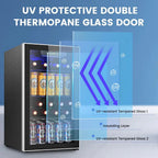 Mini Fridge 130 Can Beverage Refrigerator Cooler, 3.2 Cu.Ft Drink Fridge for Soda Wine Beer, Adjustable Temperature Control for Home Office, Black - image 13