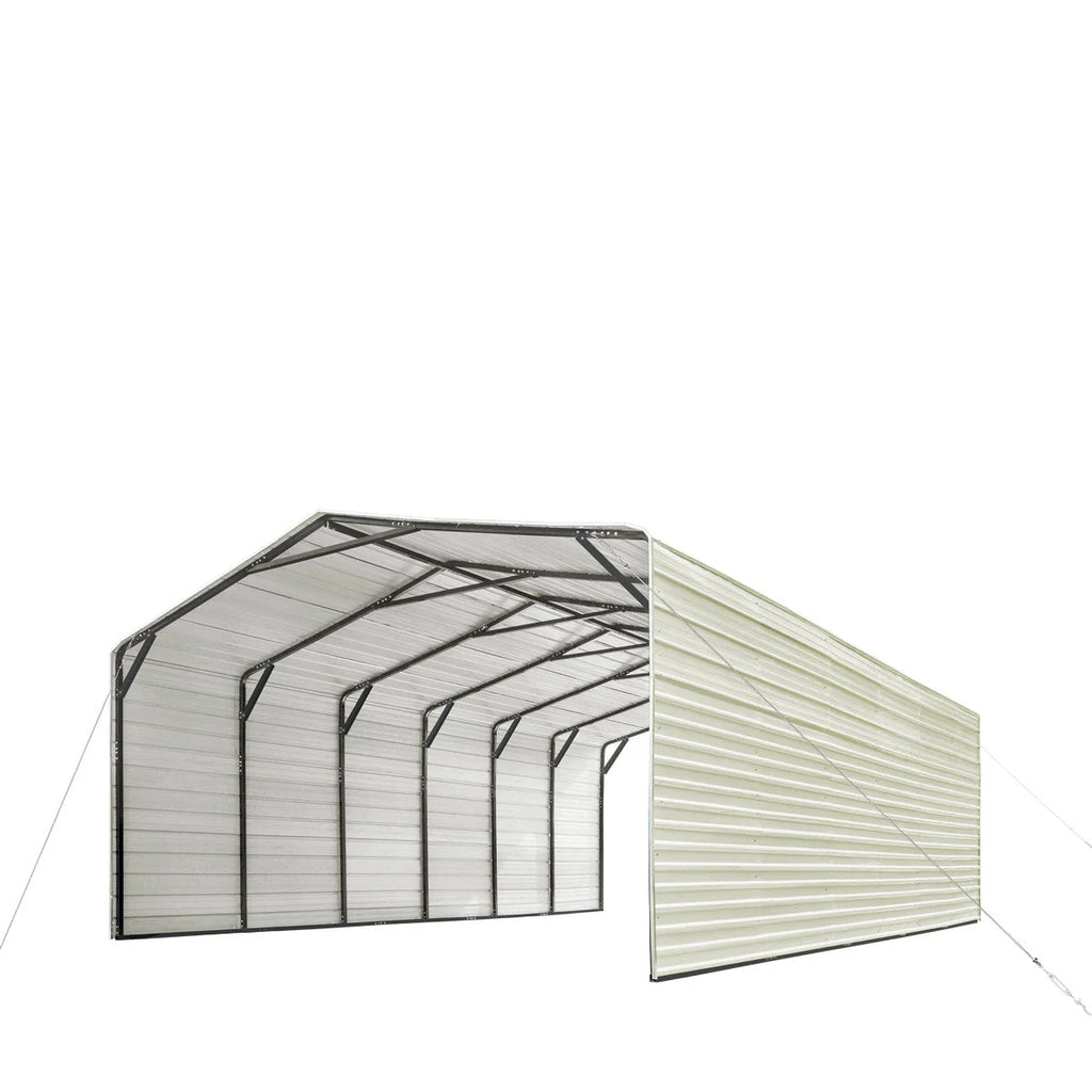 2025 CP2030F 20' x 30' All-Steel Carport Shed With 10' Enclosed Sidewalls - image 2