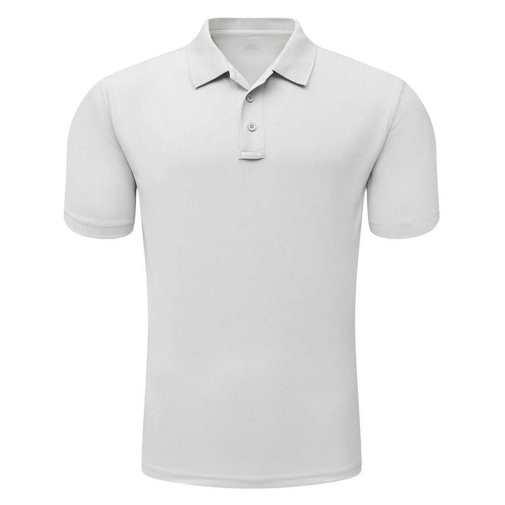 Men's Light Gray Short Sleeve Polo - image 1