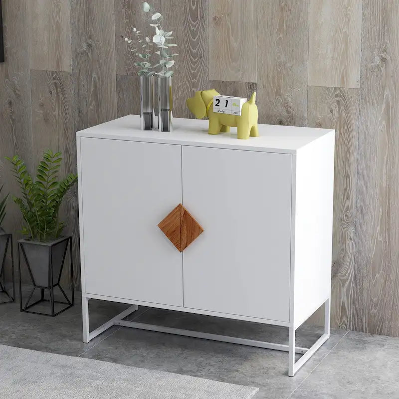 CUSchoice Solid Wood Square Handle 2-Door Sideboard - image 2