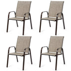 Costway Set of 4 Patio Chairs with Armrests for Garden and Deck - View Details - image 31