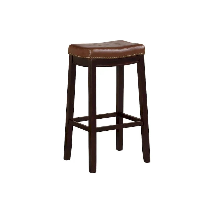 Linon Willamette Espresso & Cognac Bar Stool - image 3