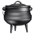 Bruntmor Pre - Seasoned Cast Iron Cauldron - Bruntmor African Potjie Pot with Lid - 3 Legs for Even Heat Distribution - Camping Dutch Oven Cookware for Over - the - Fire Cooking - 10 Quarts, X - Large - image 1