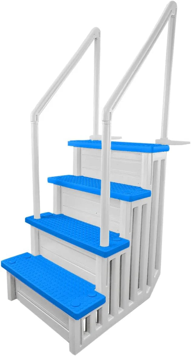 Select Anti-Slip in-Pool Steps / Gray / for Above Ground Swimming Pools / Can Mount to Decks 48" to 54" H / Safety Stairs Capacity Up to 300 lbs - image 12