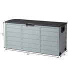 Ktaxon 75gal Outdoor Garden Plastic Storage Deck Box Chest Tools Cushions Toys Black - image 7