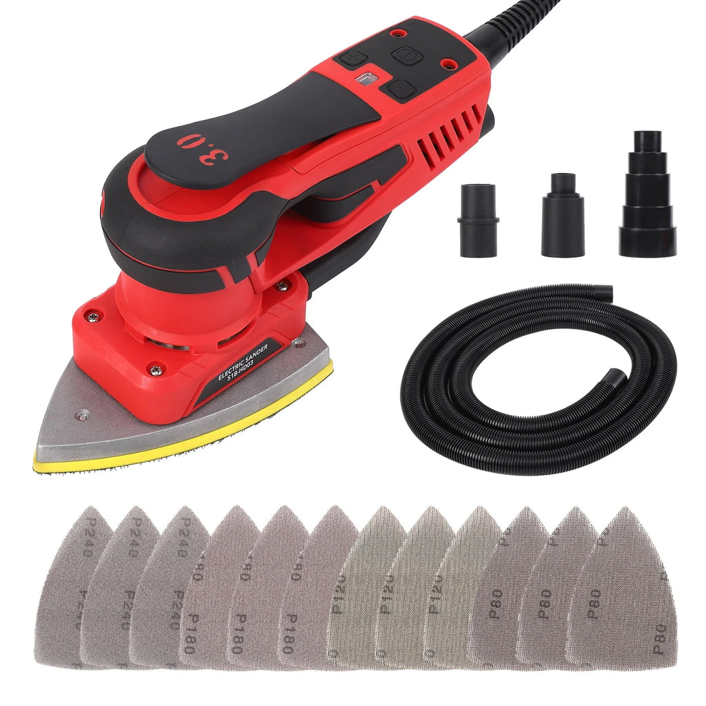 M optimized Electric Detail Sander with 12 Sanding Paper, 350W Brushless Motor Mouse Sander, Powerful & Low Vibration, 10000 RPM, for Wood Working - image 2