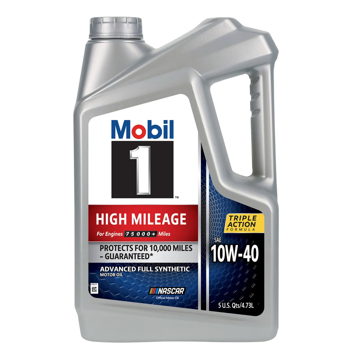 Mobil 1 High Mileage Full Synthetic Motor Oil 10W-40, 5 Quart (Pack of 3) - image 3