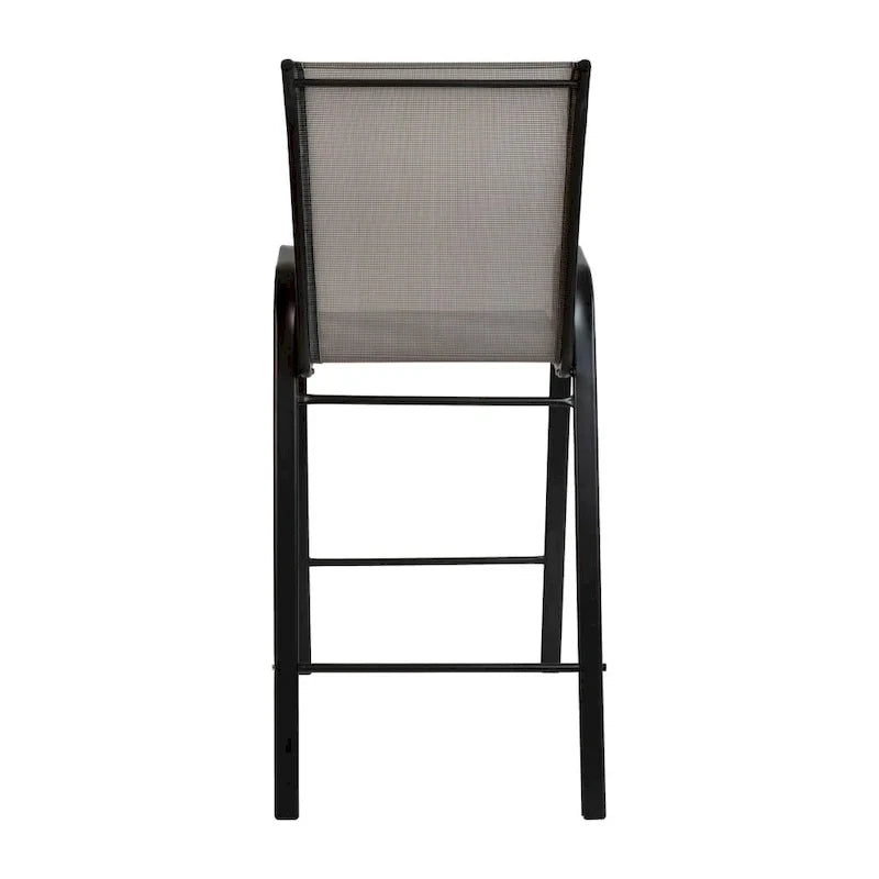 Set of 4 Outdoor Barstools with Flexible Comfort Material - Patio Seating - image 26
