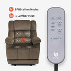 MCombo Heated Massage Electric Recliner Chair for Living Room - Fabric R6233 - image 23