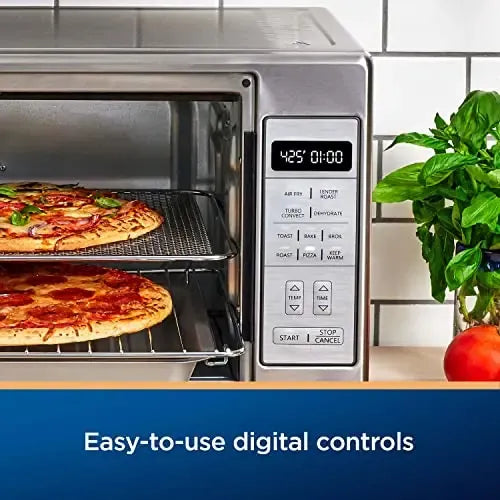 Oster Extra-Large Air Fryer Oven, 10-in-1 Versatile Cooking Functions, Fits 2 Large Pizzas, Stainless Steel, Perfect for Holiday Hosting - image 4