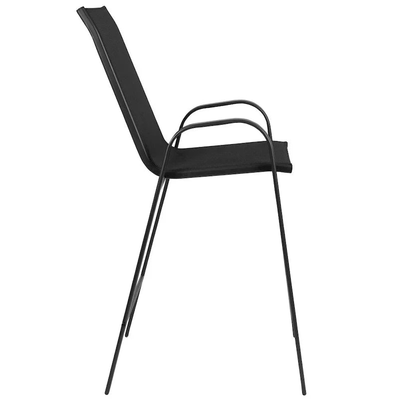 Set of 4 Outdoor Barstools with Flexible Comfort Material - Patio Seating - image 15