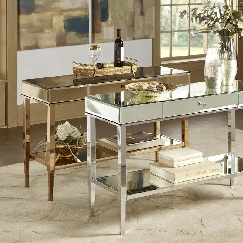 iNSPIRE Q Bold Camille Mirrored Console Table TV Stand with Drawer - image 3