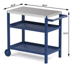 Portable Kitchen Island Grill Cart for Patios - image 35