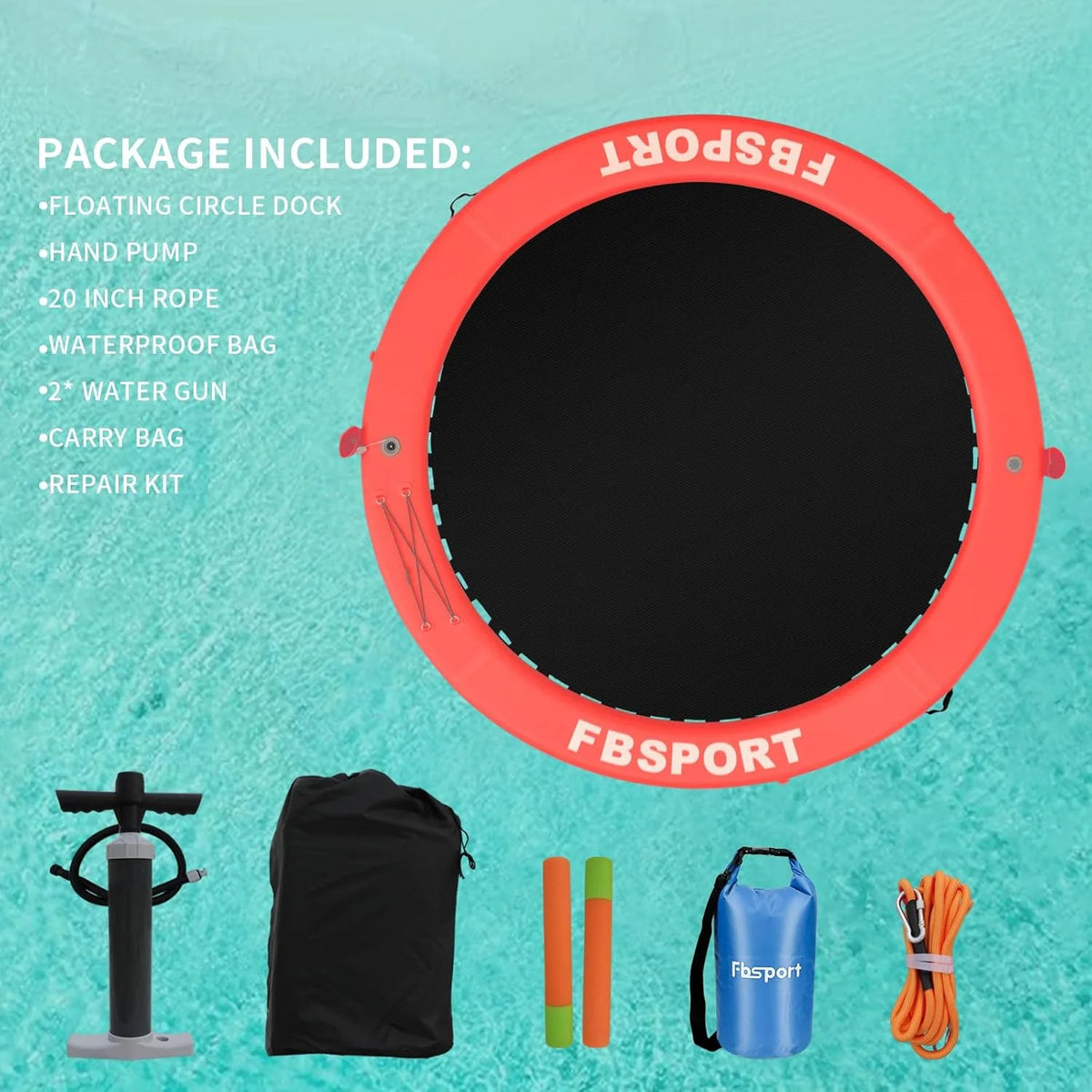 Inflatable Dock Floating Platform 8ft Inflatable Water Hammock Floating Deck for Lake W/Cupholder Round Floating Ring Float Ring Pool Float Raft Lounger Island Platform Pad - image 23