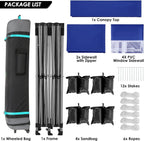 COBIZI 10x20 Heavy Duty Pop up Canopy Tent with 6 sidewalls Easy Up Commercial Outdoor Canopy Wedding Party Tents for Parties All Season Wind & Waterproof Gazebo with Roller Bag,Black(Frame Thickened) - image 181