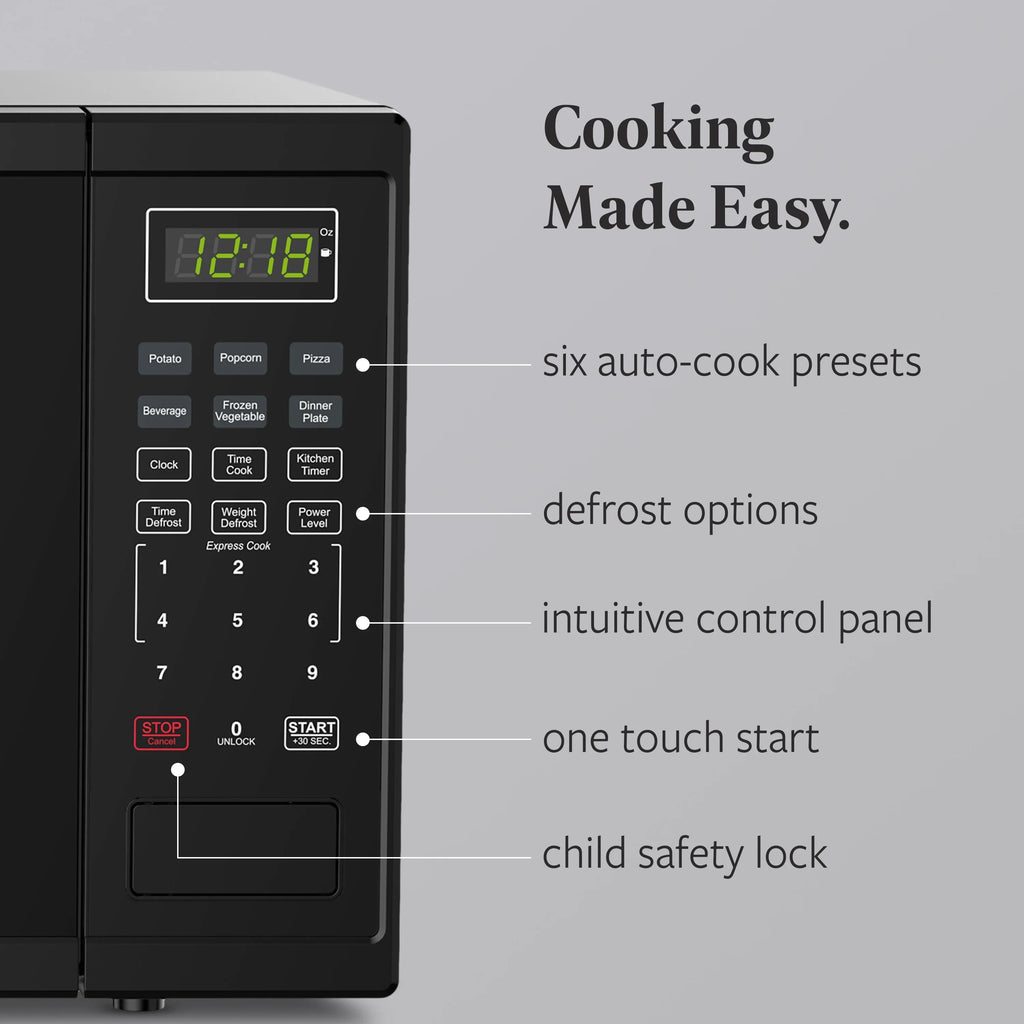 Farberware FMGZ09BKA 0.9 Cu. Ft. Microwave Oven, 900W, Digital Control, LED Display, 6 Cooking Presets, Black - image 68