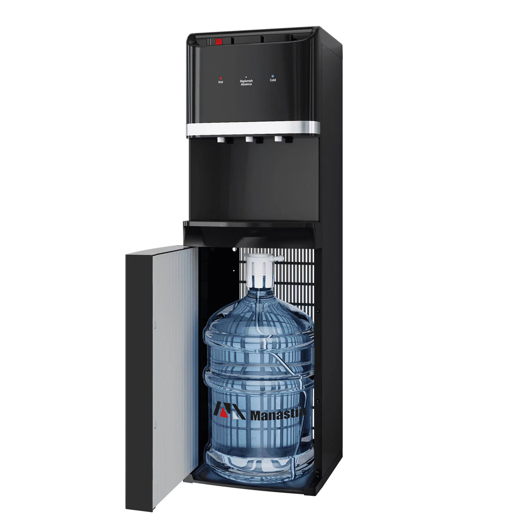 Manastin Bottom Loading Water Cooler Dispenser for 3-5 Gallon Bottles, Stainless Steel Water Cooler with 3 Temperature Settings - Hot - image 1