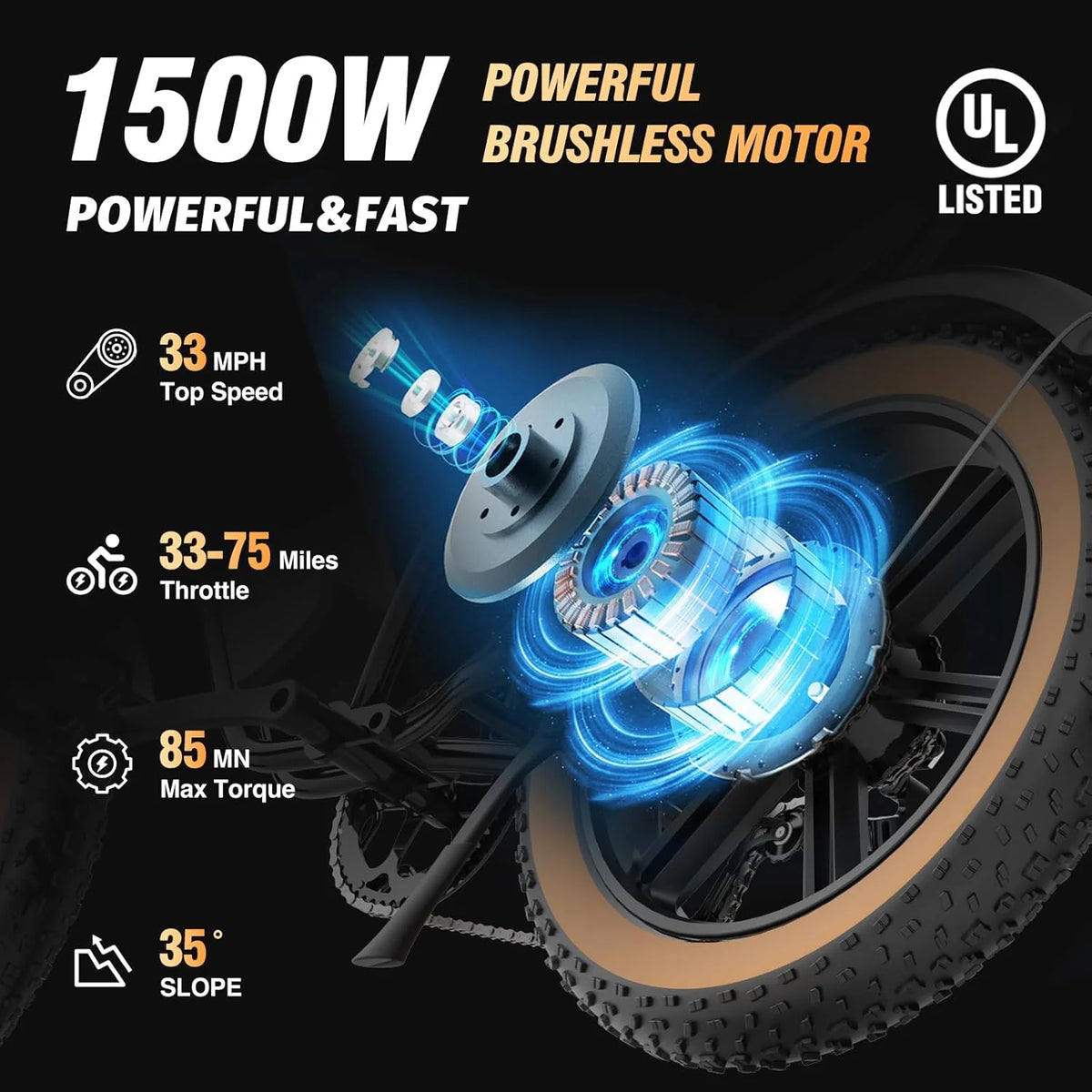 Electric Bike Q20, 2000W, 37Mph, 20" Fat Tires - image 15