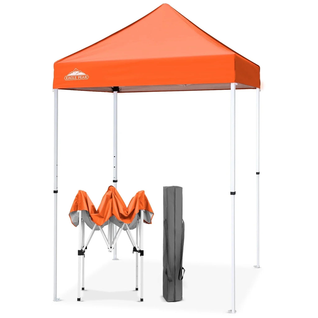 EAGLE PEAK 5x5 Pop up Canopy Tent Instant Outdoor Canopy Easy Set - up Straight Leg Folding Shelter（blue） - image 129