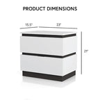 Conjira Modern 4-Piece White Wood Bedroom Storage Set by Furniture of America - image 4