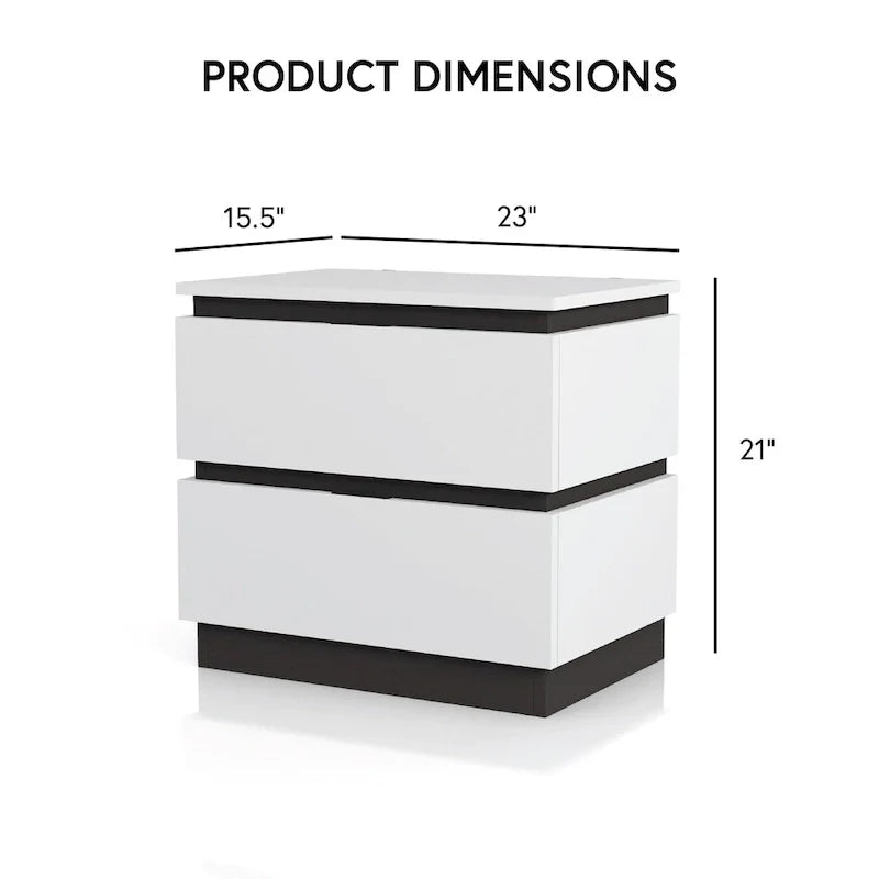 Conjira Modern 4-Piece White Wood Bedroom Storage Set by Furniture of America - image 4