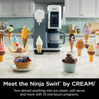 Ninja Swirl by CREAMi Ice Cream and Soft Serve Maker, Sorbet, Milkshake, Frozen Yogurt, Low Calories Program & More, 13-in-1, Soft Serve Handle, (2) CREAMi Swirl 16oz Pints, For Kids & ALL ages, NC701 - image 2