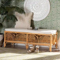 Bali & Pari Materra Contemporary Bohemian Natural Brown Rattan Bench - image 1