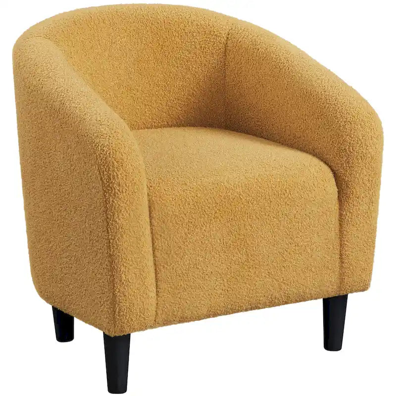 Yaheetech Club Chair Accent Barrel Chair Upholstered Arm Chair - image 8
