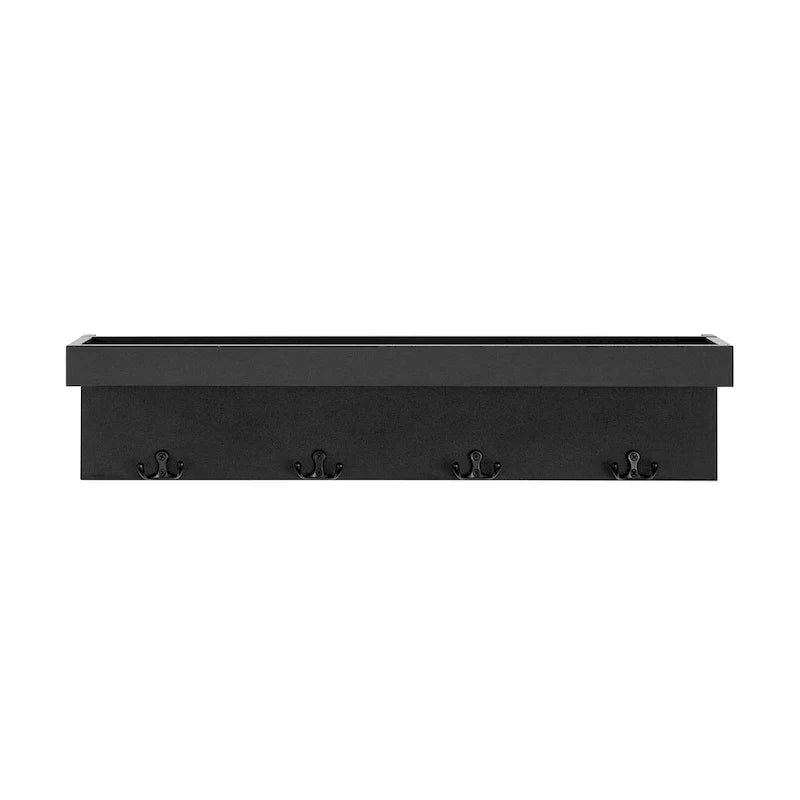 Danya B. Wall-Mounted Coat Rack with Decorative Ledge Shelf and Hooks for Entryway - image 6
