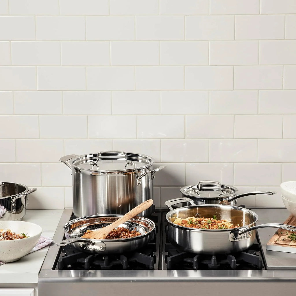 MultiClad Pro Stainless-Steel Cookware 13-Piece Cookware Set, Silver - image 7