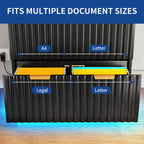 Moasis Lateral Filing Cabinet with LED Lighting and 2 Drawers for Home Office - image 6