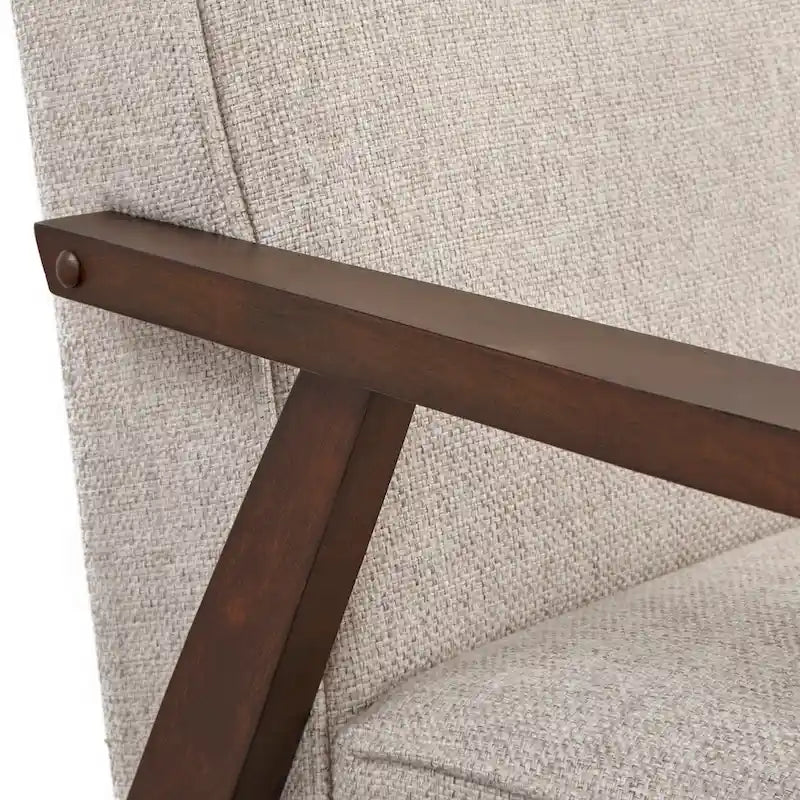 Mid Century Accent Lounge Chair with Cushioned Seat and Wooden Frame - image 17
