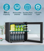 Mini Fridge 130 Can Beverage Refrigerator Cooler, 3.2 Cu.Ft Drink Fridge for Soda Wine Beer, Adjustable Temperature Control for Home Office, Black - image 39