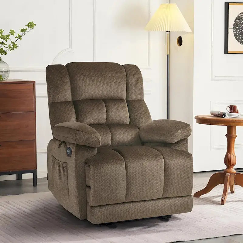 MCombo Heated Massage Electric Recliner Chair for Living Room - Fabric R6233 - image 3