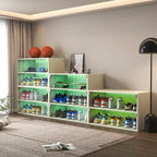 LED-Illuminated Glass Door Shoe Storage Cabinet for Sneakers - image 12