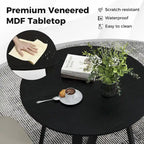 Gymax 36-Inch Round Solid Wood Dining Table for 4 with Pedestal Base - image 9