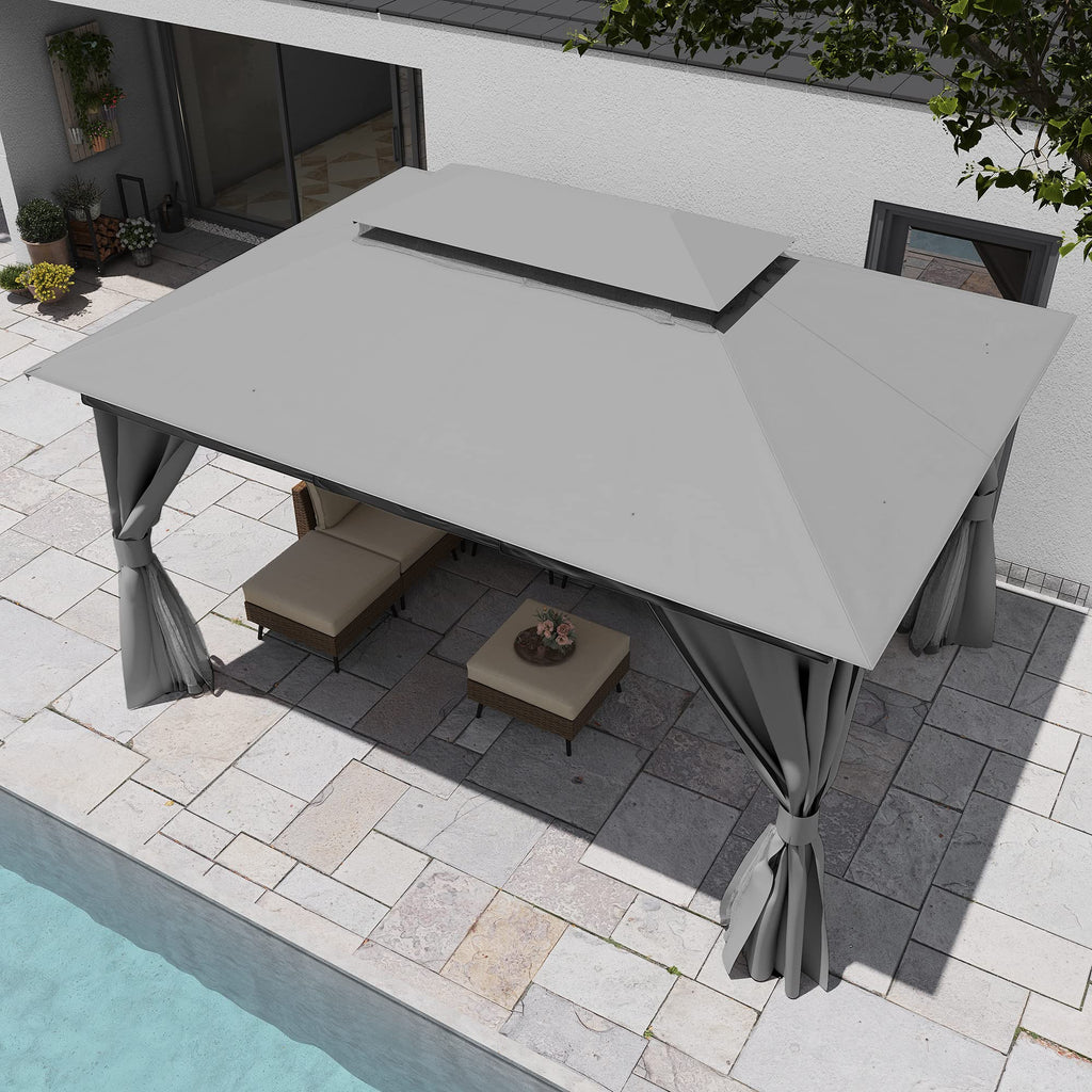 LAUSAINT HOME Outdoor Patio Gazebo 10'x13' with Expansion Bolts - image 9
