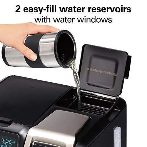 Hamilton Beach FlexBrew Thermal Coffee Maker, Single Serve & Full Pot, Compatible with K-Cup Pods or Grounds, Programmable, Black and Stainless (49966) - image 6