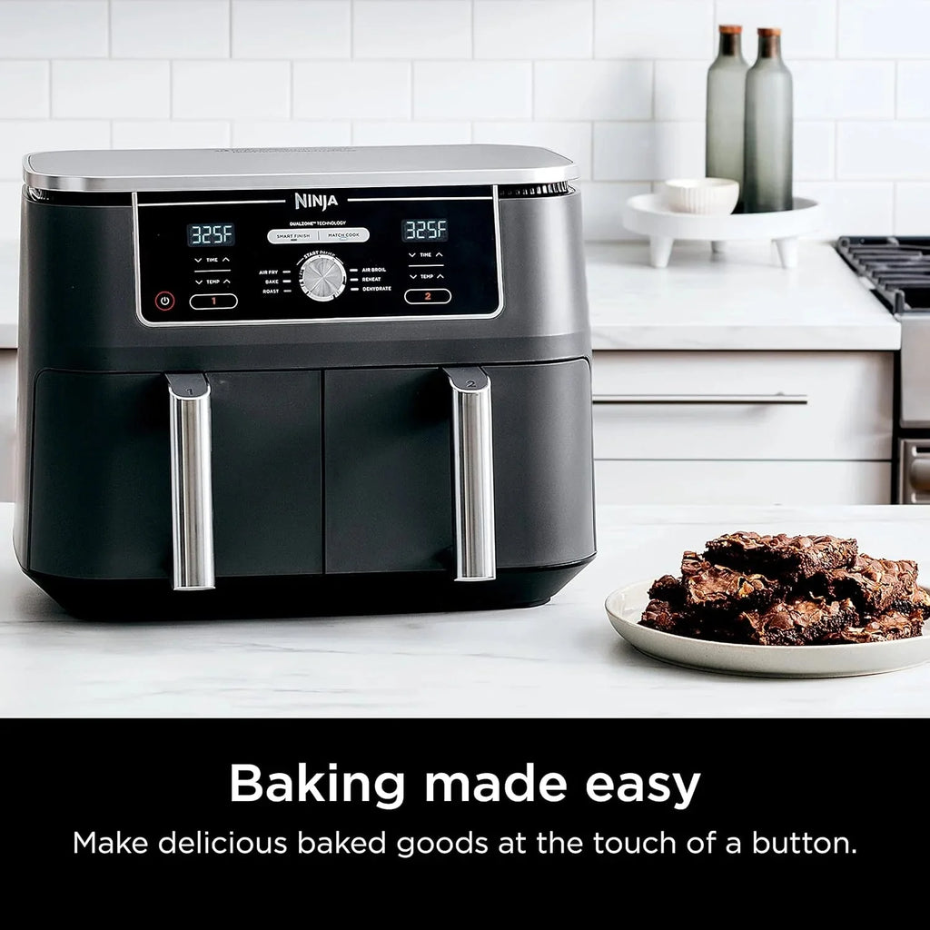 Ninja Foodi 10QT 6-in-1 DualZone Smart XL Air Fryer, 2 Independent 5QT Baskets, Smart Cook Thermometer, Match Cook, Smart Finish, Air Fry, Roast, Bake, Dehydrate, Reheat, Grey, DZ550 - image 28