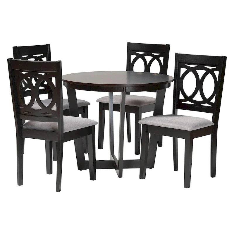 Kara Contemporary 5-Piece Wooden Dining Set - image 4